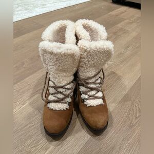 Cozy Brown Shearling Women's Boots